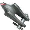 อุปกรณ์จับยึดปลายตายเหล็กชุบสังกะสีแบบจุ่มร้อนปลอกนิ้ว Clevis