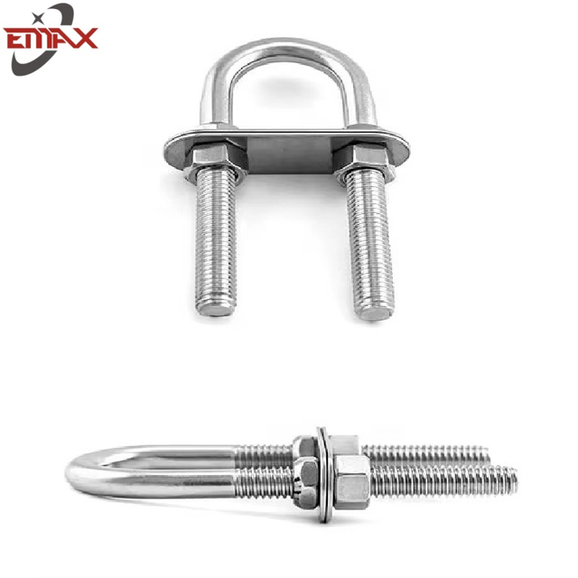 평와셔가 있는 304 316 스테인레스 스틸 U 볼트 및 너트