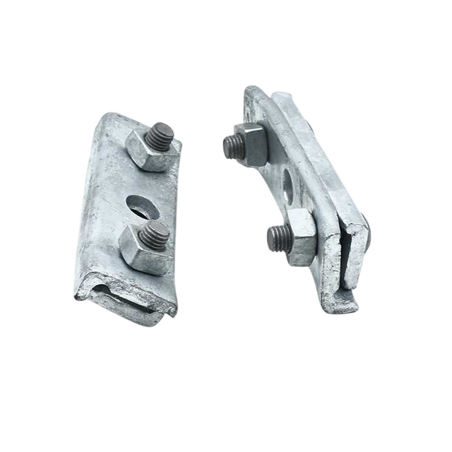 Morsetto con scanalatura parallela per sospensione angolare del cavo di alimentazione elettrica