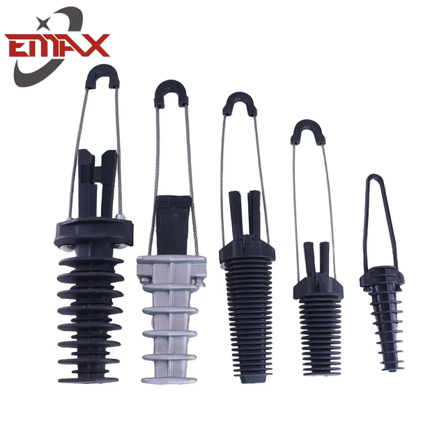 サスペンションアンカーデッドエンドひずみクランププラスチックアルミニウムテンションフラットクランプ