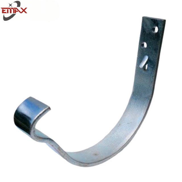 Gancio per grondaia con morsetto metallico in alluminio e acciaio inossidabile semicircolare