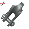 อุปกรณ์จับยึดปลายตายเหล็กชุบสังกะสีแบบจุ่มร้อนปลอกนิ้ว Clevis
