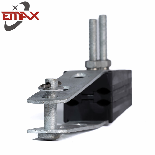 แคลมป์กันสะเทือนแบบยึดแรงดึงแบบหุ้มฉนวนพร้อมยางรองสำหรับรองรับสายเคเบิล ABC