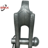 อุปกรณ์จับยึดปลายตายเหล็กชุบสังกะสีแบบจุ่มร้อนปลอกนิ้ว Clevis